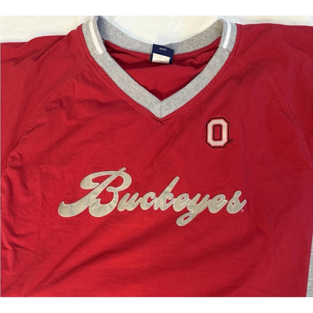 Vintage Ohio State Shirt Buckeyes Red Embroidered Logo OVB Size 2XL‎ Shirt